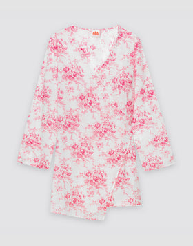 ROSE DE JOIE PRINT WRAPOVER DRESS