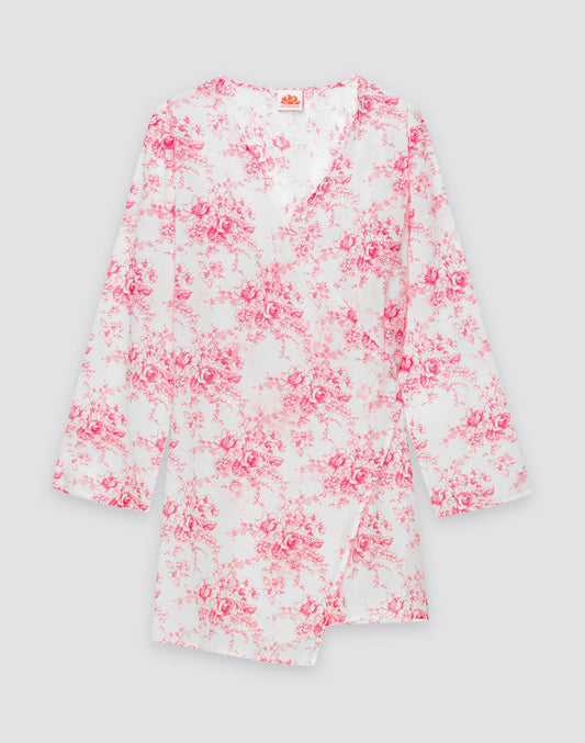 ROSE DE JOIE PRINT WRAPOVER DRESS