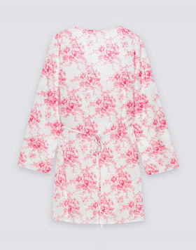 ROSE DE JOIE PRINT WRAPOVER DRESS