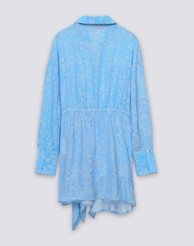 WOMEN'S VISCOSE SHIRT DRESS WITH HIBI PAISLEY PRINT