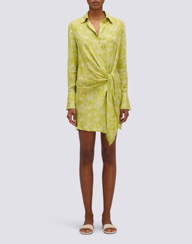 WOMEN'S VISCOSE SHIRT DRESS WITH HIBI PAISLEY PRINT