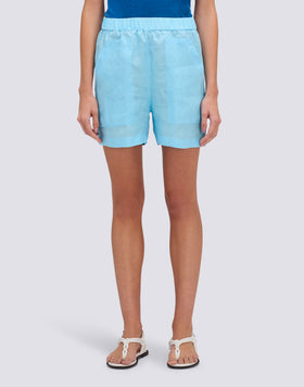 SHORT FEMME EN LIN AVEC POCHES FATIGUE