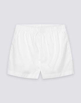 SHORTS DONNA A VITA ELASTICATA IN POPELINE DI COTONE