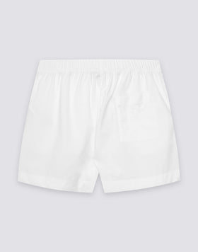 SHORTS DONNA A VITA ELASTICATA IN POPELINE DI COTONE