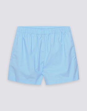 SHORTS DONNA A VITA ELASTICATA IN POPELINE DI COTONE