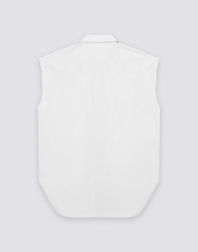 WOMEN'S SLEEVELESS SHIRT IN POPLIN COTTON
