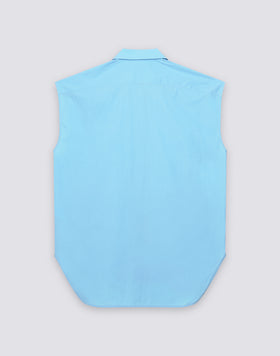 WOMEN'S SLEEVELESS SHIRT IN POPLIN COTTON