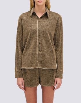 WOMEN'S LONG-SLEEVED LUREX SHIRT