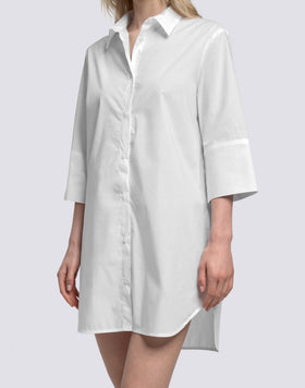 WOMEN'S SHORT POPLIN SHIRT