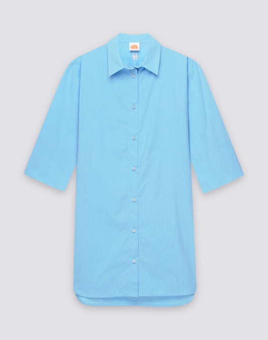 WOMEN'S SHORT POPLIN SHIRT