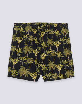 WOMEN'S ELASTICATED WAIST BOTANIC PRINT SHORTS
