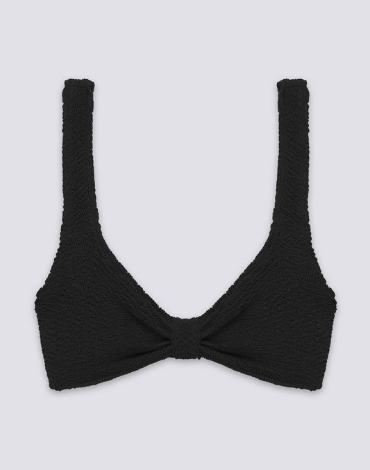 EMBOSSED FABRIC BRA TOP