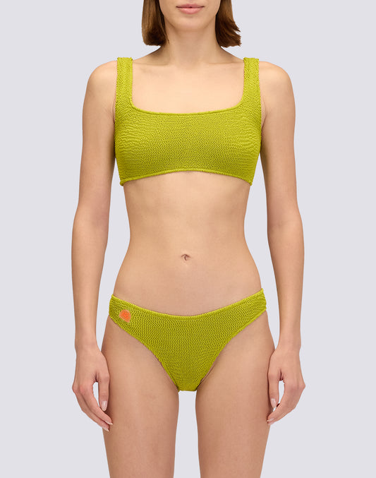 EMBOSSED FABRIC BRA TOP