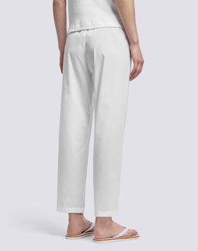 PANTALONI LUNGHI DONNA A SIGARETTA IN COTONE POPELINE