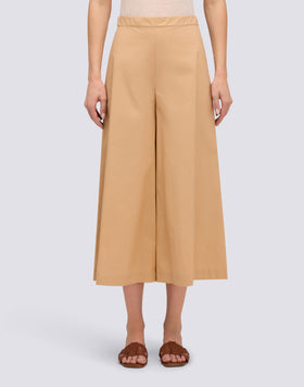 PANTALONS PALAZZO EN POPLIN