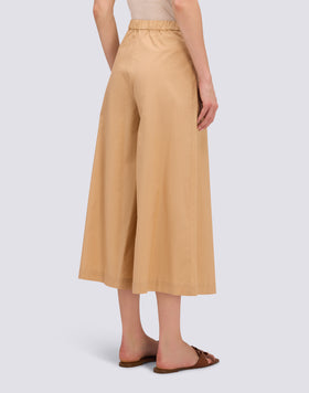 PANTALONS PALAZZO EN POPLIN