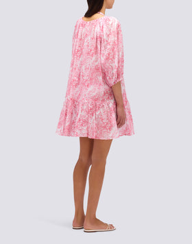 VESTIDO CORTO ESTAMPADO FLEUR DE JOIE