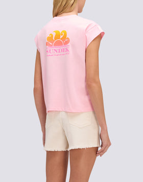 T-SHIRT DONNA CON STAMPA DEGRADÉ