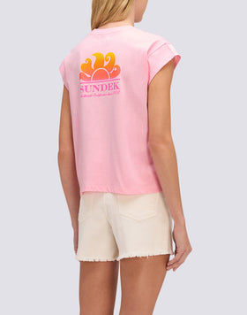 T-SHIRT FEMME AVEC IMPRIMÉ DÉGRADÉ