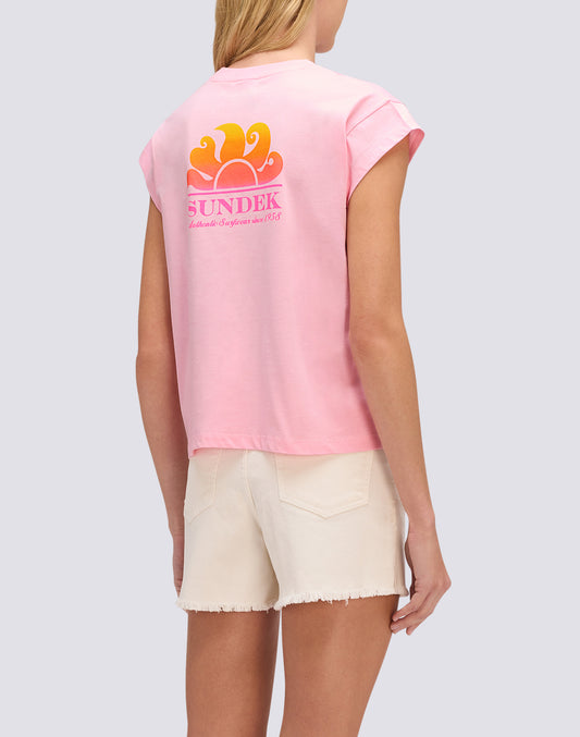 T-SHIRT DONNA CON STAMPA DEGRADÉ