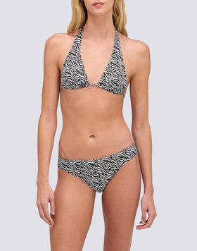 HILA - AMERICAN TRIANGLE BIKINI TOP WITH ZEBRA PRINT