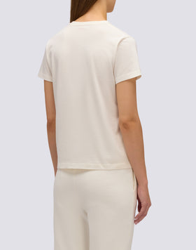 T-SHIRT FEMME COUPE RÉGULIÈRE AVEC FLEUR