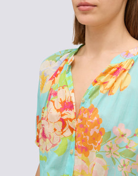 ROBE COURTE IMPRIMÉE D'UN BOUQUET DE FLEURS