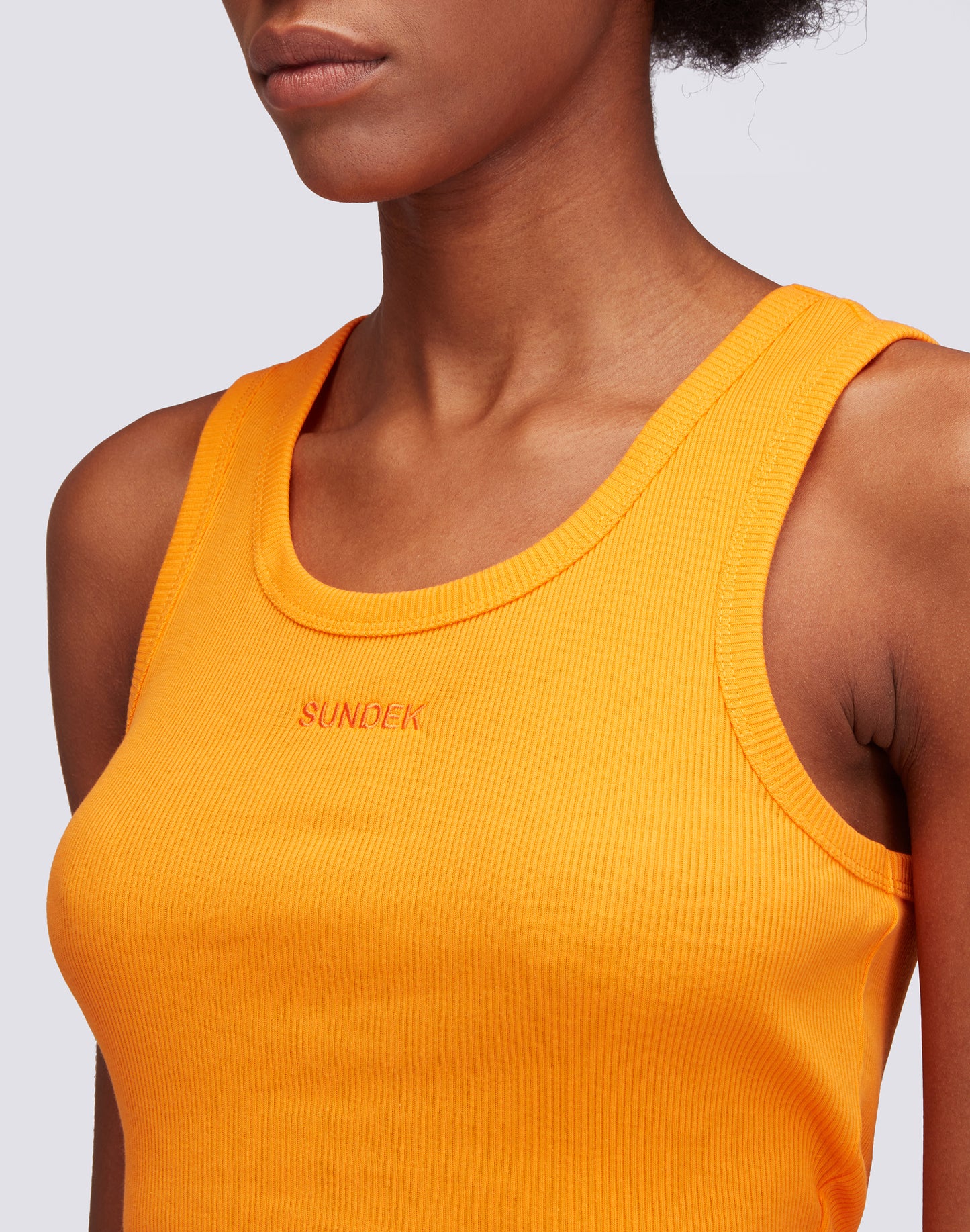 CROP TANK TOP WITH EMBROIDERED LOGO