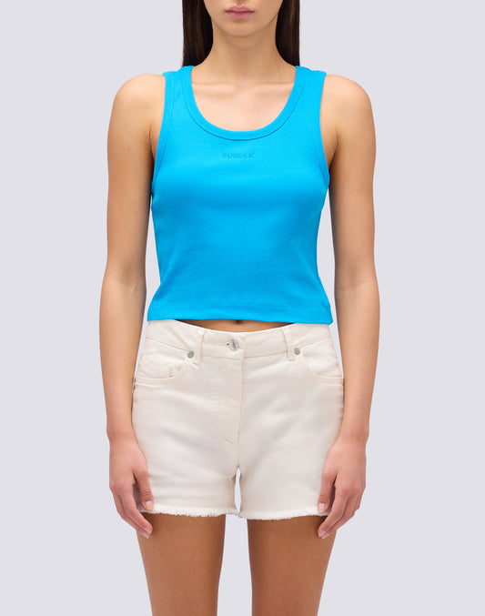 CROP TOP CON LOGOTIPO BORDADO