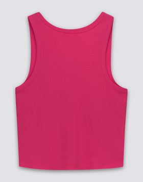 WOMEN'S RIBBED TANK TOP WITH EMBROIDERED LOGO