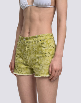 HIBI PAISLEY PATTERNED WOMEN'S SHORTS