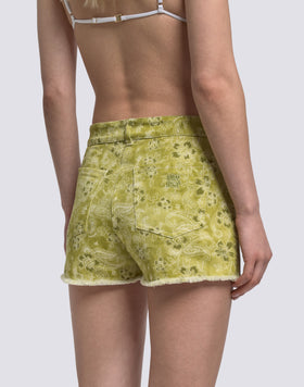 HIBI PAISLEY PATTERNED WOMEN'S SHORTS
