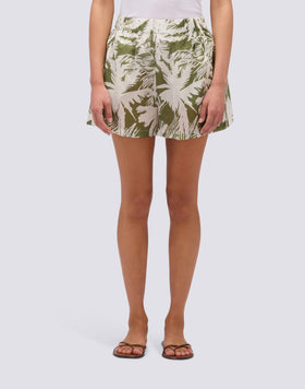SHORTS SEMI ELASTICIZZATI STAMPA TROPIC SAVANA