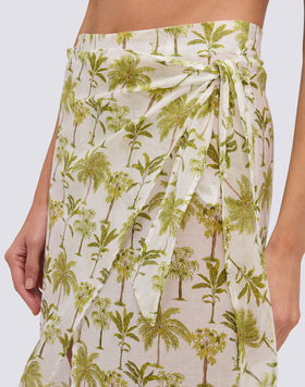 PAREO LONG IMPRIMÉ BOTANIQUE