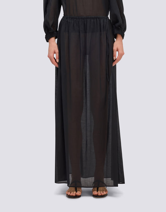 LONG COTTON VOILE SKIRT