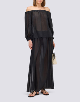 FALDA LARGA DE VOILE DE ALGODÓN