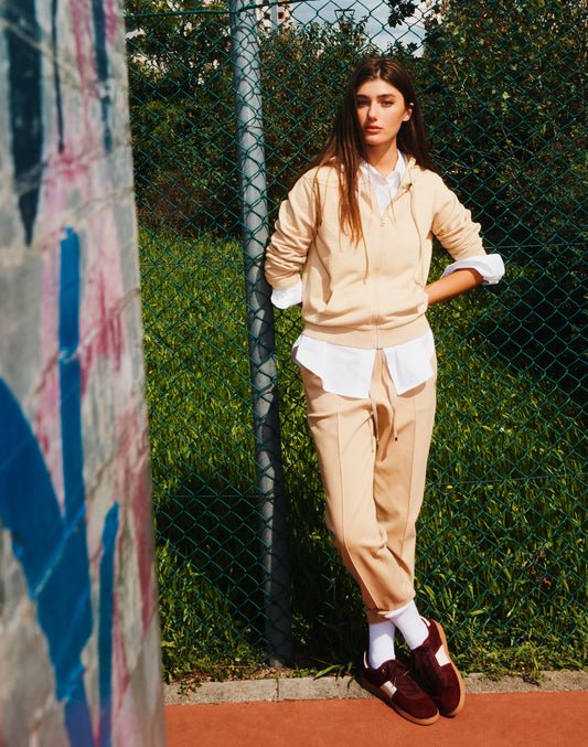 FELPA DONNA FULL ZIP E CAPPUCCIO