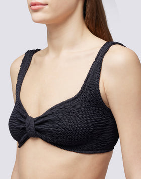 EMBOSSED FABRIC BRALETTE TOP