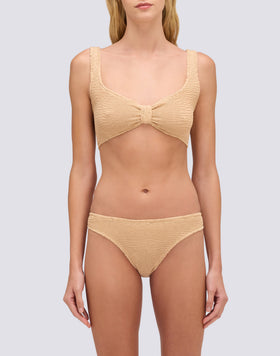 BRALETTE TOP IN EMBOSSED FABRIC