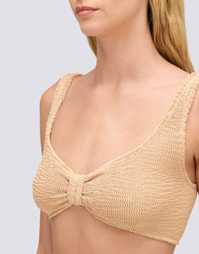 BRALETTE TOP IN EMBOSSED FABRIC