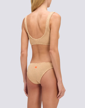 BRALETTE TOP IN EMBOSSED FABRIC