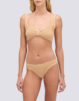 BRALETTE TOP IN EMBOSSED FABRIC