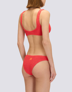 EMBOSSED FABRIC BRALETTE TOP