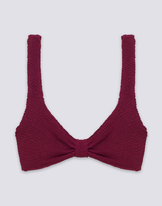 EMBOSSED FABRIC BRALETTE TOP