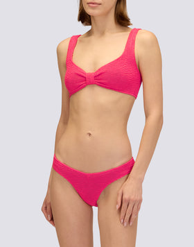 HIGH-LEG BRIEF IN EMBOSSED FABRIC