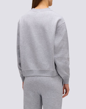 WOMEN'S CREW NECK SWEATSHIRT WITH FLOWER