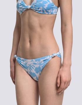 GISELLE - FIXED WAIST BIKINI BOTTOMS WITH PATCHY FLOWERS PRINT