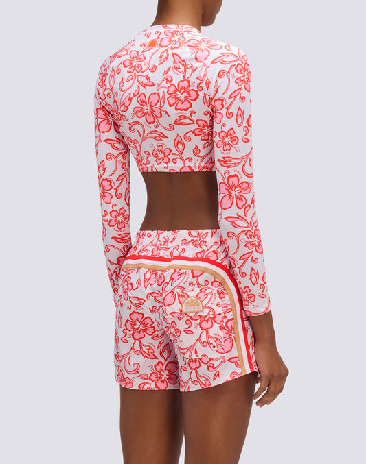 COAST - REPREVE® HIBISCUS SK23 PRINT BEACH SHORTS