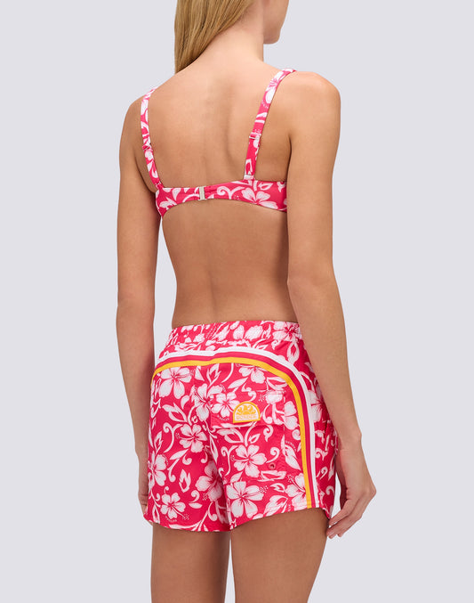 COAST - PANTALONCINO MARE REPREVE® CON STAMPA HIBISCUS SK23