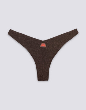 SLIP DE BIKINI À COUPE ÉLEVÉE EN LUREX LOREN